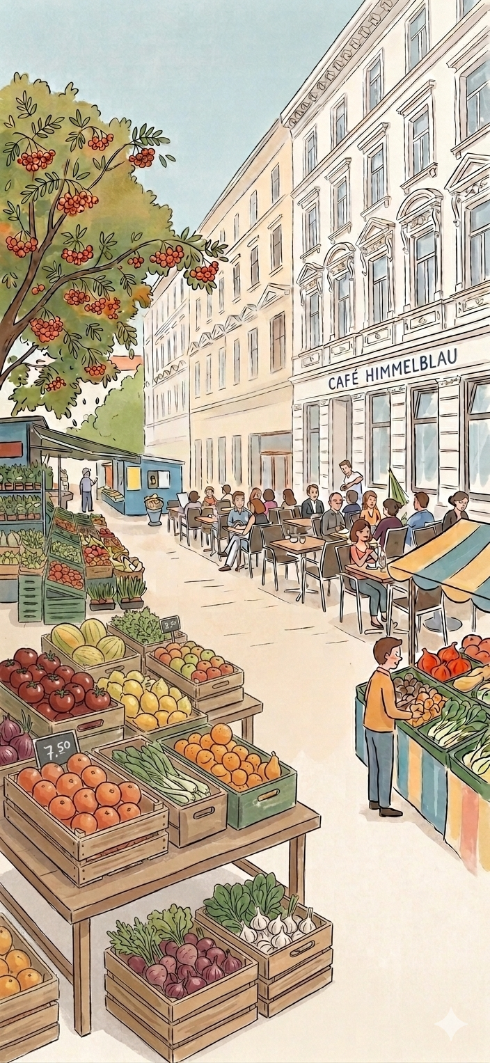 Café Himmelblau am Kutschkermarkt